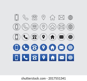 5 Estilo Información de contacto Icono en formato vector