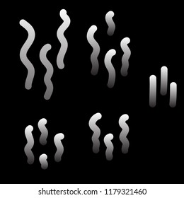 5 Style of Smoke with Gradient Vector on Black Background