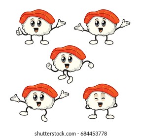 5 Sushi Characters Set 2