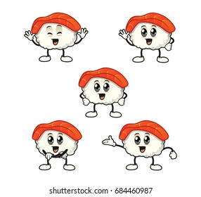 5 Sushi Characters Set 3