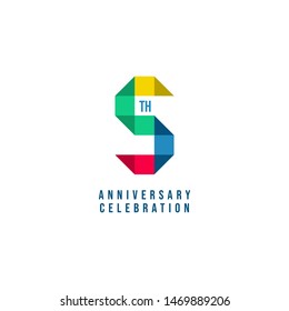 5 Th Anniversary Celebration Vector Template Design Illustration