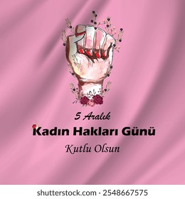 5 Aralık: Dünya Kadın Hakları Günü özel tasarımı. translate:December 5th: Special Design for World Women's Rights Day