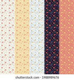 5 tipos de textura sin soldadura con estampado floral