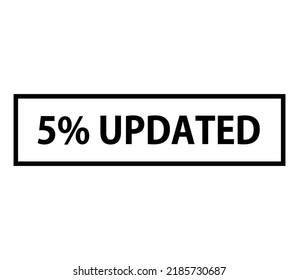 5% Updated Icon Label and Sign.perfect font and black color isolated white color background for stamp and other