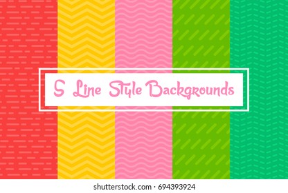 5 Vector lines pattern backgrounds