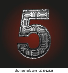 5 vector metal letter