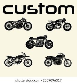 5 vintage motorcycle born to ride t shirt design