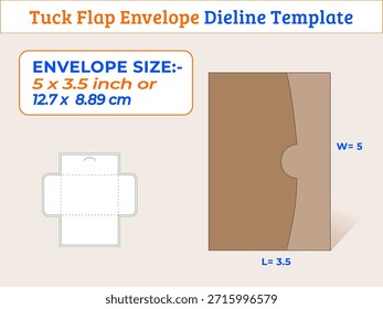 5 x 3,5 Zoll Tuck Flap Envelope