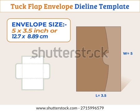 5 x 3.5 Inch Tuck Flap Envelope