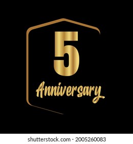 5 year anniversary celebration, vector design for celebrations, invitation cards and greeting cards