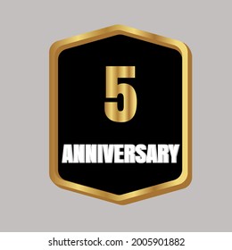 5 year anniversary celebration, vector design for celebrations, invitation cards and greeting cards