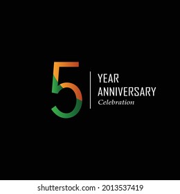 5 Year Anniversary Celebration Vector Template Design Illustration