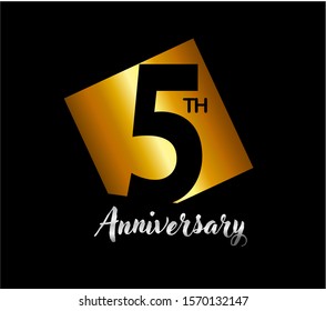 5 year anniversary design template.