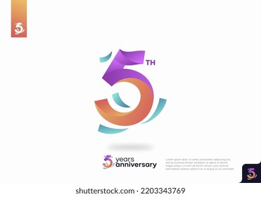 5 year anniversary design template