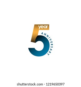 5 Year Anniversary Vector Template Design Illustration