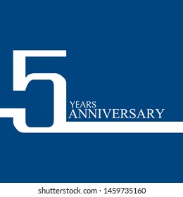 5 Year Anniversary Vector Template Design Illustration