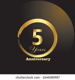 5 Year Anniversary Vector Template Design Illustration