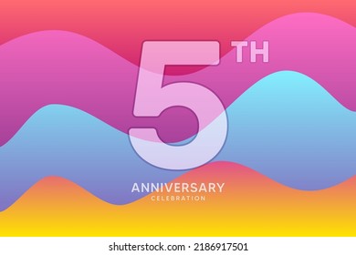 Illustration zum 5-jährigen Jubiläum von Vektorvorlagen