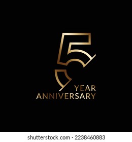 5 Year Anniversary Vector Template Design Illustration, Template Icons, Year Icons Vector