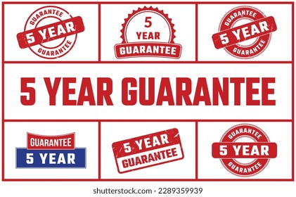 5 Year Guarantee Rubber Stamp Set