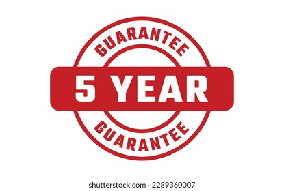 5 Year Guarantee Rubber Stamp