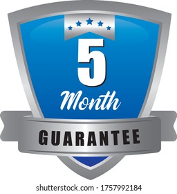 5 Year Guarantee stamp vector logo images, Guarantee vector stock photos, Guarantee vector illustration of logo