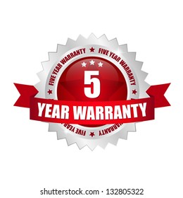5 year warranty button