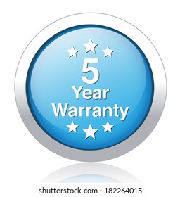 5 year warranty button