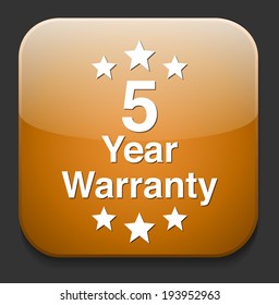 5 year warranty button