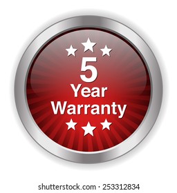 5 year warranty button