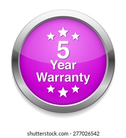 5 year warranty button