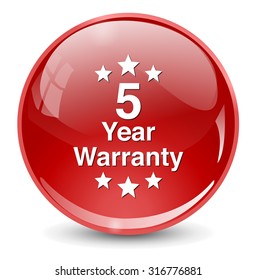 5 year warranty button