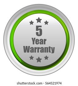 5 year warranty button