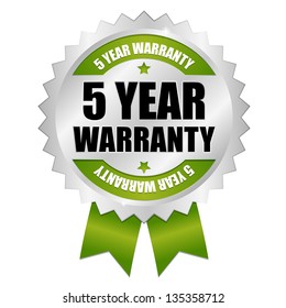 5 Year Warranty Seal Green