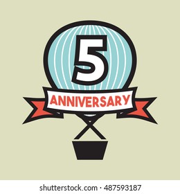 5 years anniversary balloon
