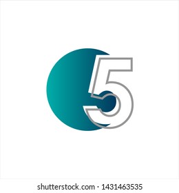 5 years anniversary celebration vector template design illustration