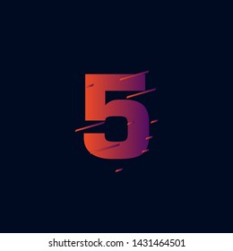 5 years anniversary celebration vector template design illustration