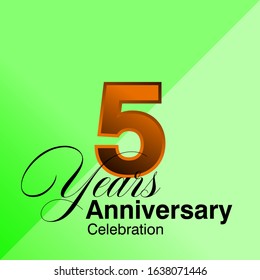 5 Years Anniversary Celebration Vector Template Design Illustration