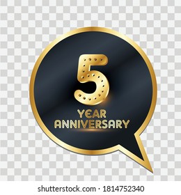 5 Years Anniversary Celebration Vector Template Design Illustration