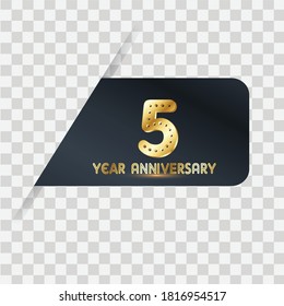 5 Years Anniversary Celebration Vector Template Design Illustration