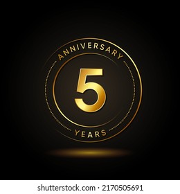 5 Years Anniversary Celebration Vector Template Design Illustration