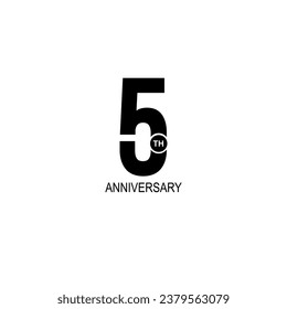 5 Years anniversary celebration vector template design illustration