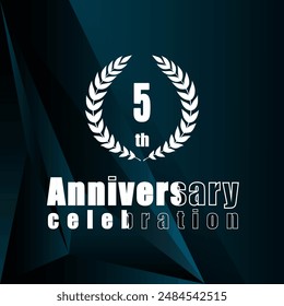 5 years anniversary celebration vector template design illustration