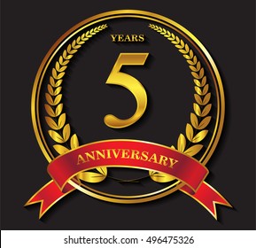 5 Years Anniversary Celebration5th Anniversary Logo Stock Vector ...