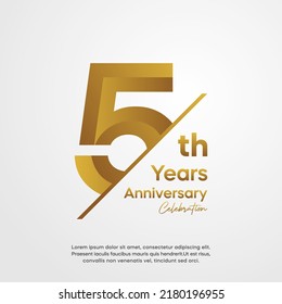 5 Jahre Jubiläumsdesign-Vorlage. Vektorgrafik