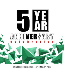 5 Years anniversary elebration vetor template design illustration