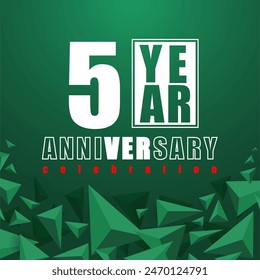 5 Years anniversary elebration vetor template design illustration