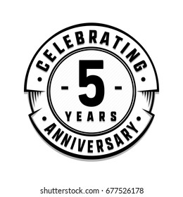 5 years anniversary logo template. Vector and illustration.