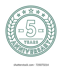 5 years anniversary logo template. 