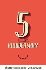 5 years  anniversary poster template